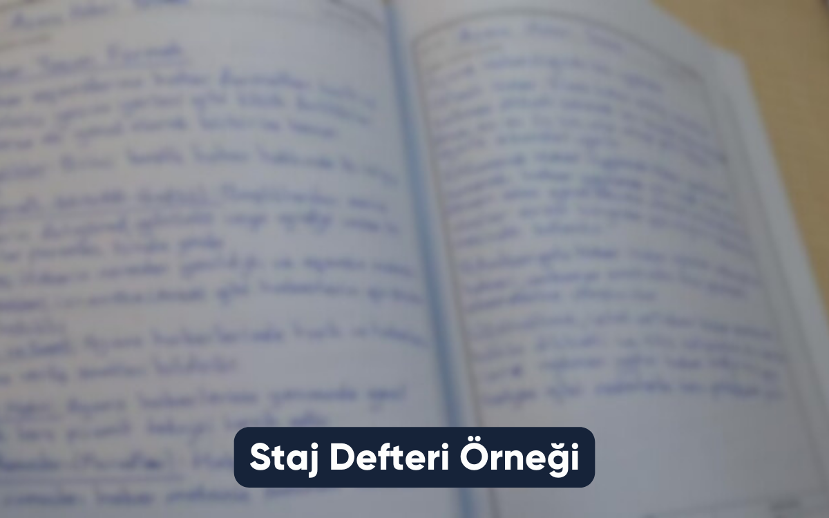 Staj Defteri Örneği